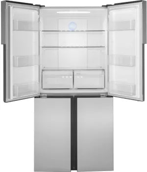 Haier QHE16HYPFS ENERGY STAR® 16.8 Cu. Ft. Quad Door Refrigerator in Fingerprint Resistant Stainless