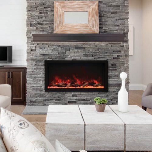 Remii 102755-XT 55" Tall Indoor or Outdoor Electric Built-In Fireplace