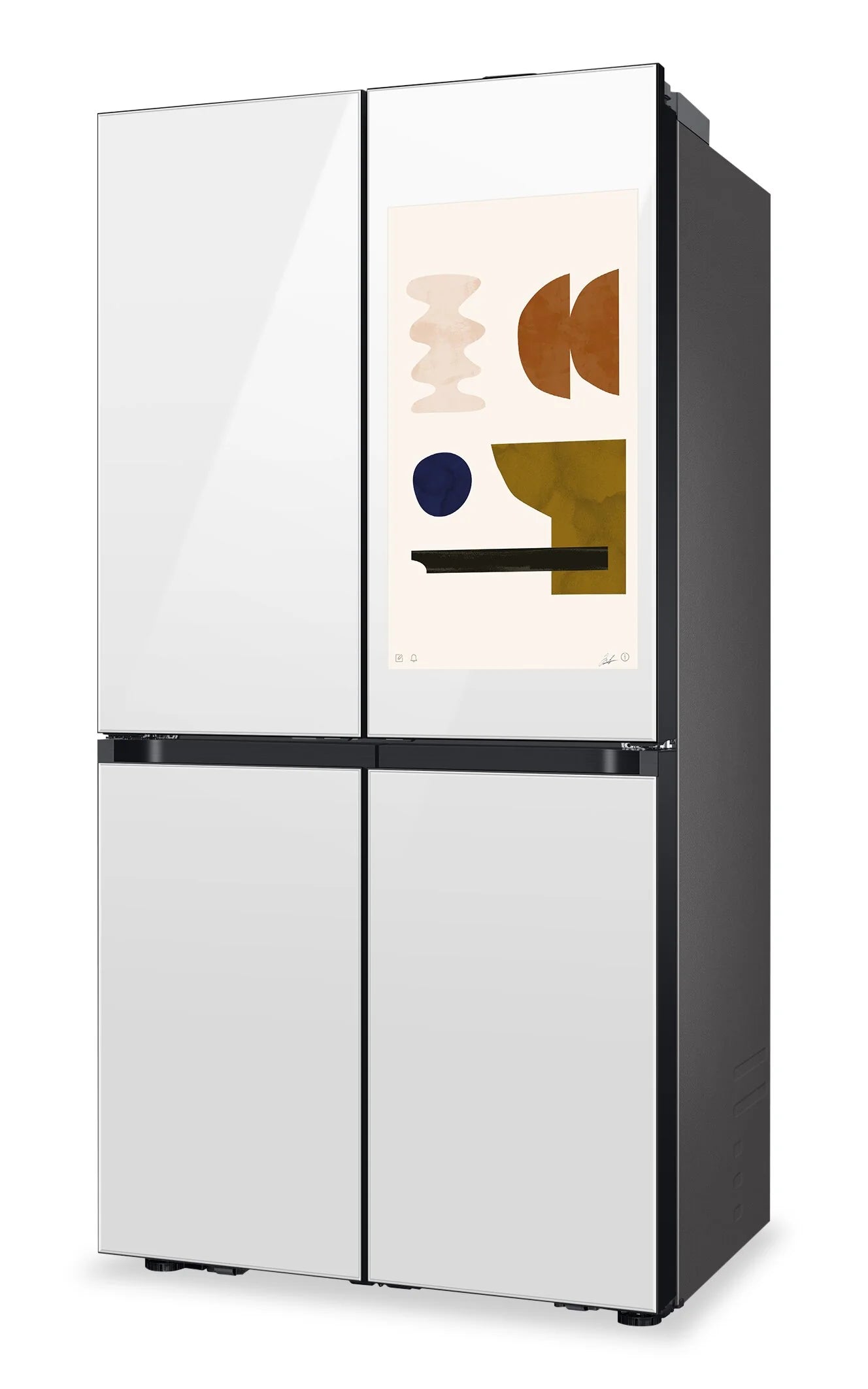 Samsung RF23DB990012AC Bespoke 23 Cu. Ft. 4-Door Flex Refrigerator with Family Hub+™ - White Glass