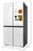 Samsung RF23DB990012AC Bespoke 23 Cu. Ft. 4-Door Flex Refrigerator with Family Hub+™ - White Glass