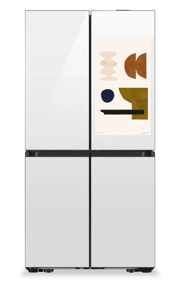 Samsung RF23DB990012AC Bespoke 23 Cu. Ft. 4-Door Flex Refrigerator with Family Hub+™ - White Glass