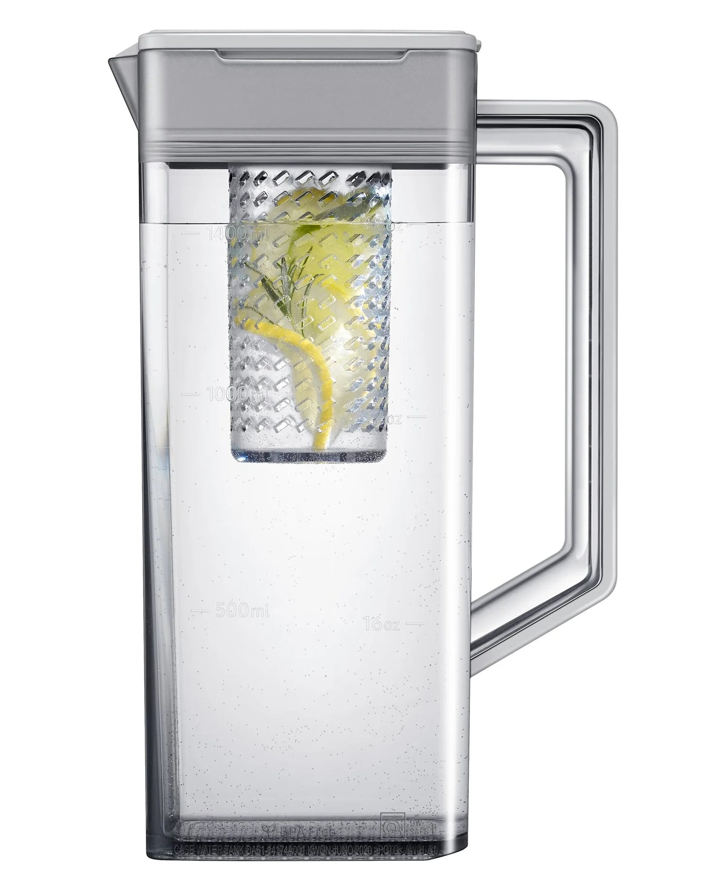 Samsung RF23DB990012AC Bespoke 23 Cu. Ft. 4-Door Flex Refrigerator with Family Hub+™ - White Glass