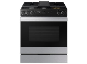 Samsung NSG6DG8700SRAA Slide-In Gas Range Smart Bespoke 6 Cu. Ft. in Stainless Steel