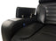 BonnyLynn Cinema Collection 86" Black Genuine Leather Power Reclining Massage Sofa with Power Headrests and Heated Seats