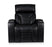 BonnyLynn Cinema Collection Chair 40" Black Genuine Leather Power Reclining Massage Chair with Power Headrest and Heated Seat