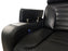 BonnyLynn Cinema Collection 75.5" Black Genuine Leather Power Reclining Massage Loveseat with Power Headrest and Heated Seat