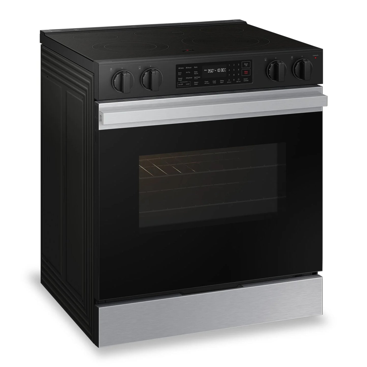 Samsung NSE6DG8300SRAC Bespoke 3 Series 6.3 Cu. Ft. Smart Electric Range with Air Fry - Fingerprint Resistant Stainless Steel