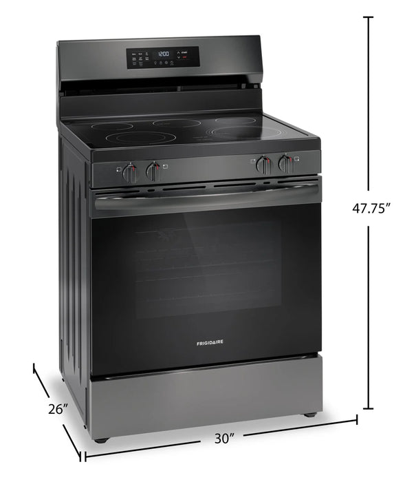 Frigidaire FCRE308CAD 30'' Electric Range with Air Fry in Black Stainless Steel