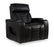 BonnyLynn Cinema Collection Chair 40" Black Genuine Leather Power Reclining Massage Chair with Power Headrest and Heated Seat