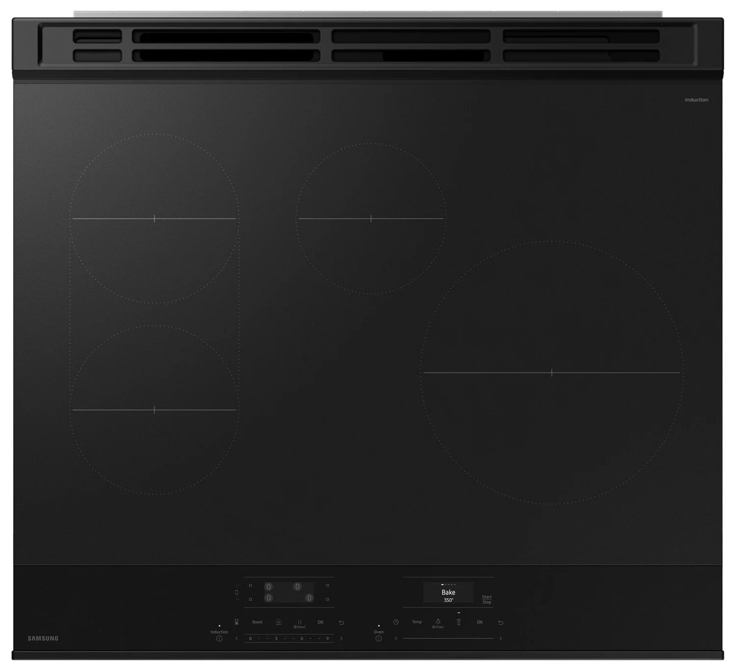 Samsung NSI6DG9300SRAC Bespoke 3 Series 6.3 Cu. Ft. Smart Induction Range with Air Fry - Fingerprint Resistant Stainless Steel
