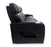 BonnyLynn Cinema Collection 86" Black Genuine Leather Power Reclining Massage Sofa with Power Headrests and Heated Seats