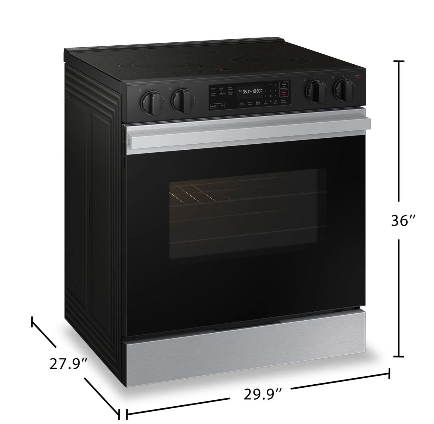 Samsung NSE6DG8100SRAC Bespoke 6.3 Cu. Ft. Smart Electric Range - Fingerprint Resistant Stainless Steel