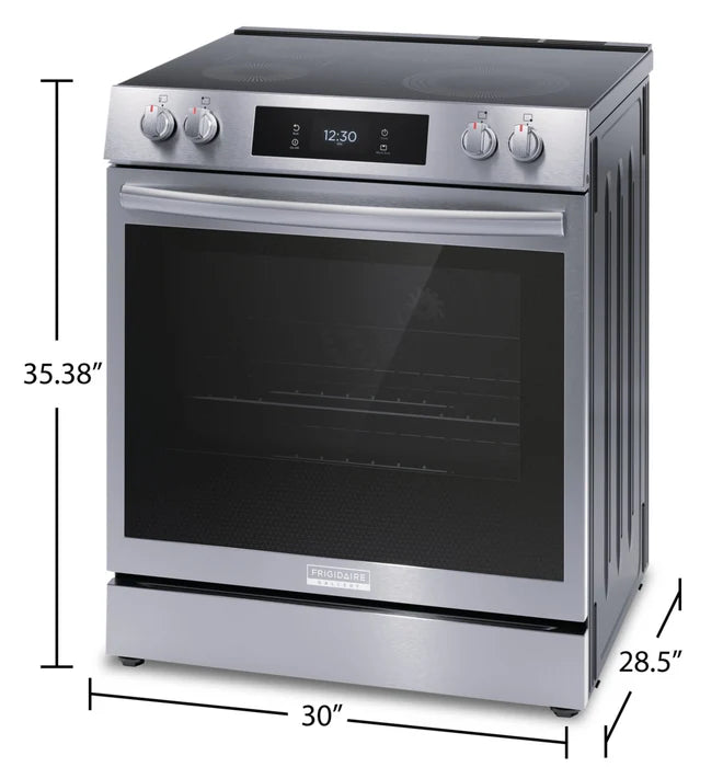 Frigidaire Gallery GCFE306CBF 30'' Front Control Electric Range with Total Convection in Stainless Steel