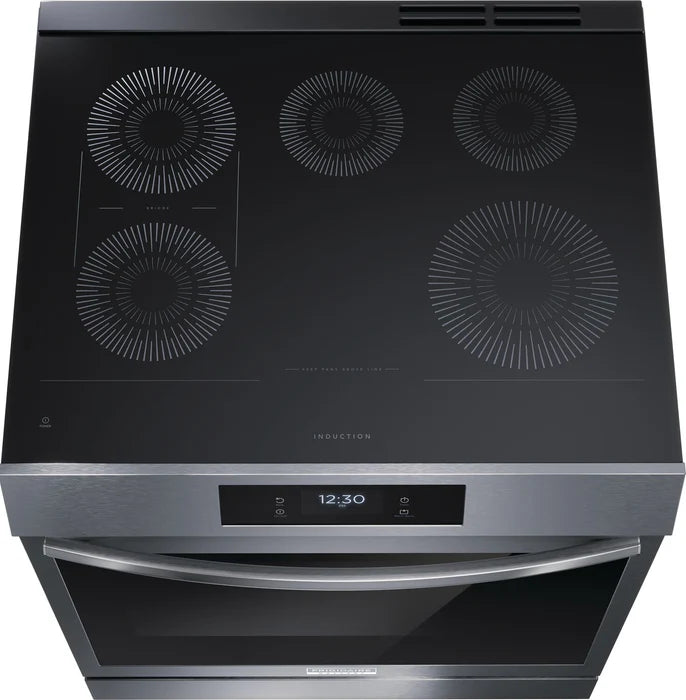 Frigidaire Gallery GCFI306CBD 30'' Front Control Induction Range with Total Convection in Black Stainless Steel