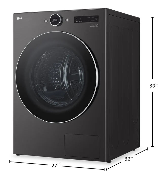 LG 5.8 cu ft Washer and Matching Heat Pump Dryer with Autofill Set - WM6700HBA DLHC6702B