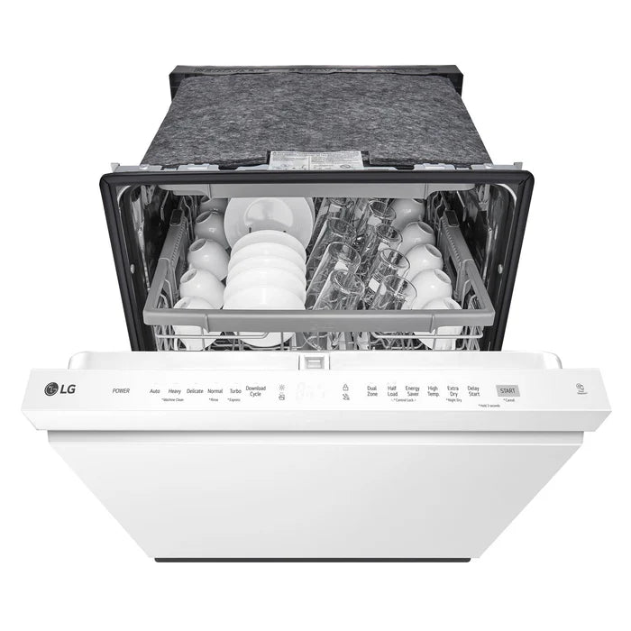 LG LDPN4542W 24" 48 dBA Built-In Top-Control Dishwasher with QuadWash in White