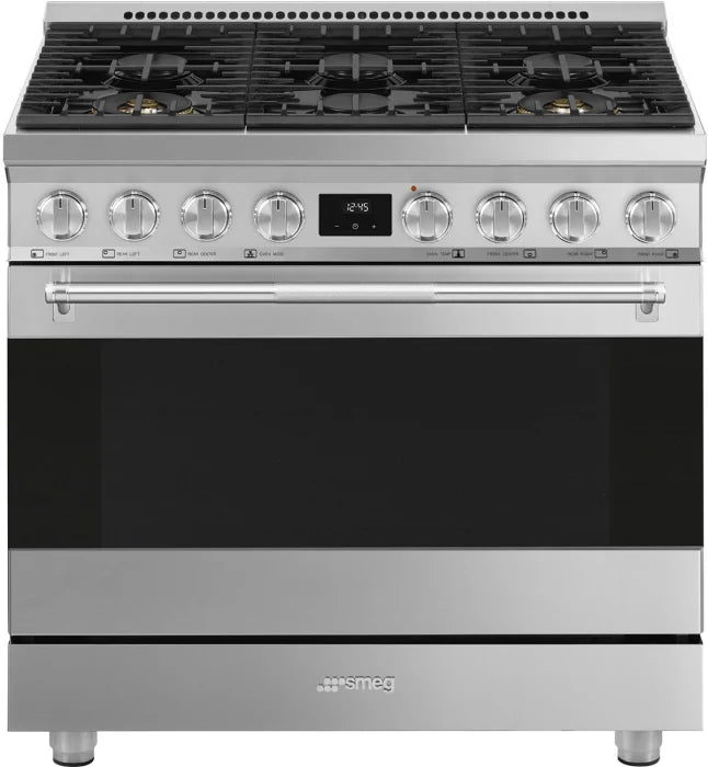 Smeg Professional SPR36UGGX 36" Stainless Steel Pro-Style Gas Range