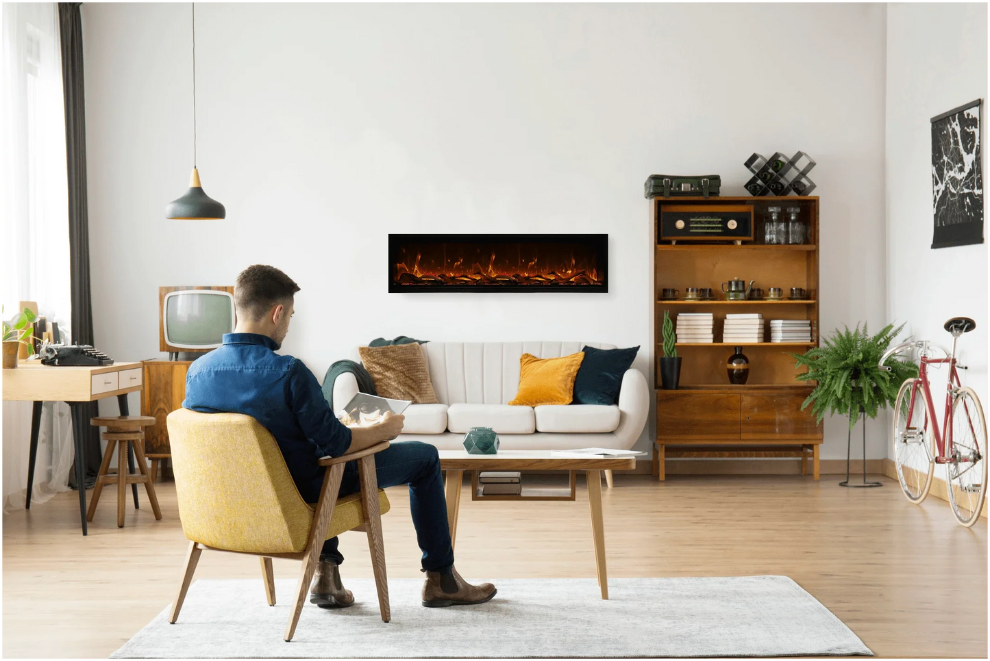 Amantii SYM-60-XT-BESPOKE Symmetry Bespoke Xtra Tall Electric Fireplace