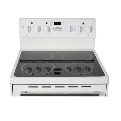 Marathon MER245W-2 24" White Schott Ceran Smooth Top Electric Range