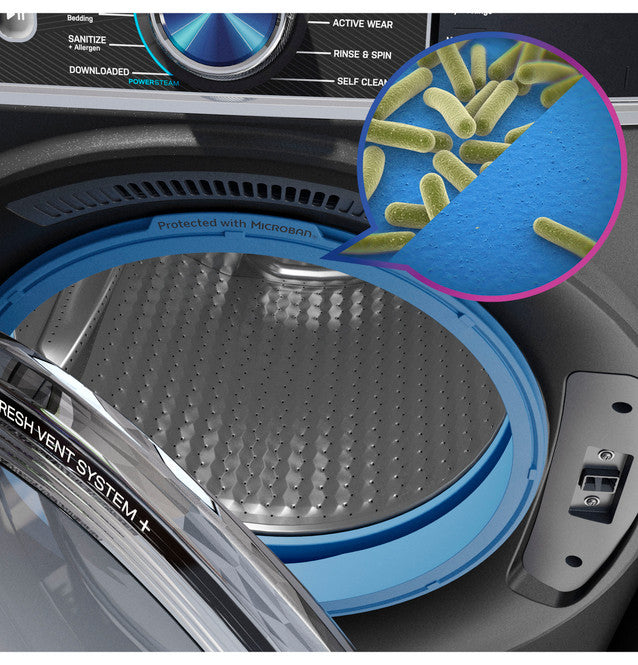 GE Profile Laundry Pair, Sapphire Blue - PFW870SPVRS Washer and PFD87ESMVRS Electric Dryer