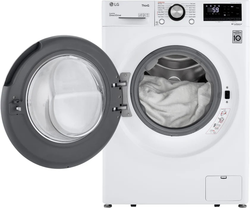 LG compact Washer and with Autofill Set Electric Dryer - WM1455HWA DLHC1455W