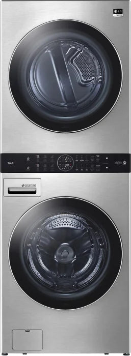 LG STUDIO WSEX200HNA Single Unit Front Load WashTower™ with Center Control™ 5.0 cu. ft. Washer and 7.4 cu. ft. Electric Dryer