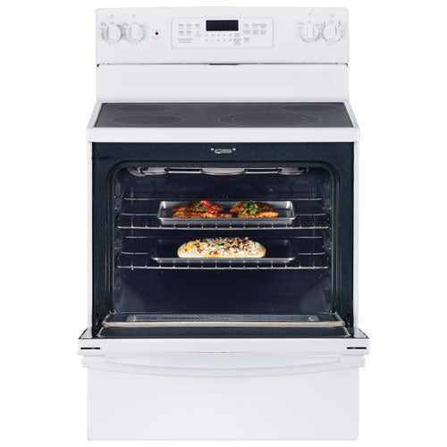 GE 30" 5.0 Cu. Ft. Self-Clean Convection Freestanding Smooth Top Electric Range - Range - GE - Topchoice Electronics