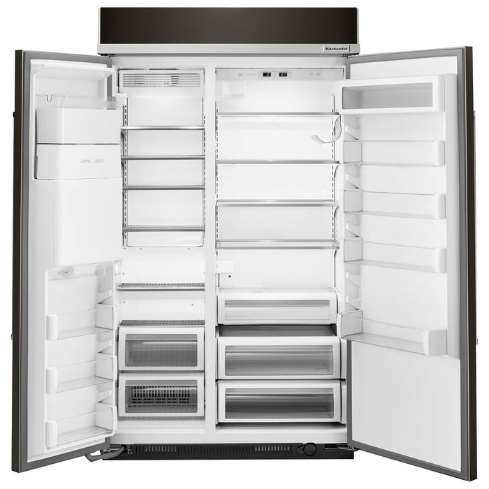 KitchenAid 48-Inch Width Built-In Side by Side Refrigerator with PrintShield Finish