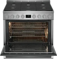 Electrolux 36'' Dual-Fuel Freestanding Range ECFG3668AS