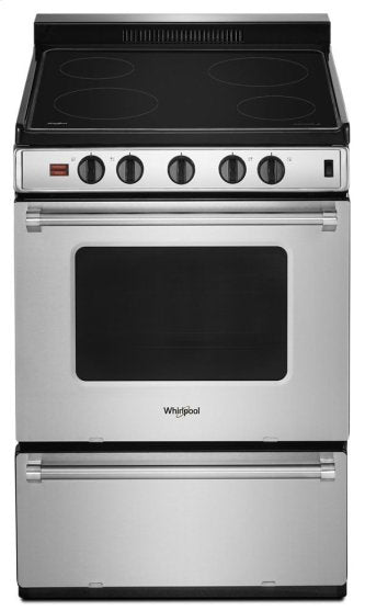 Whirlpool YWFE50M4HS 24-inch 3.0 cu. ft. Electric Range in Stainless Steel