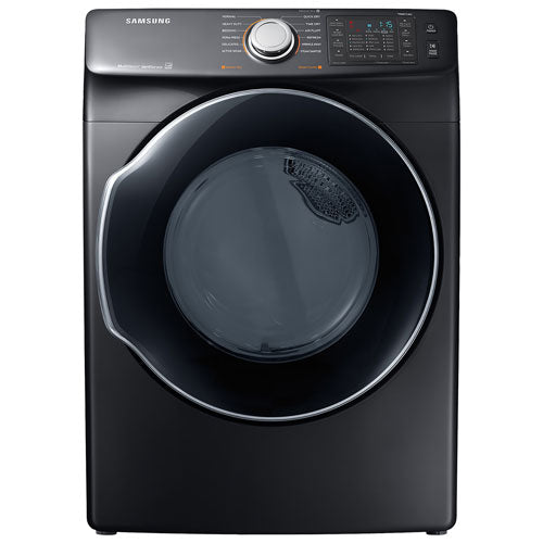 Samsung DVE45N6300V/AC 7.5 Cu. Ft. Electric Steam Dryer  - Black Stainless Steel - Dryer - Samsung - Topchoice Electronics
