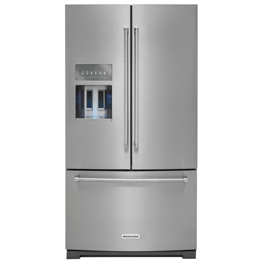 KitchenAid 36" 26.8 Cu. Ft. French Door Refrigerator with Water & Ice Dispenser - Refrigerator - KitchenAid - Topchoice Electronics