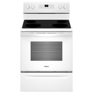 Whirlpool YWFE521S0HW 30" Self-Clean True Convection Freestanding Smooth Top Electric Range in White