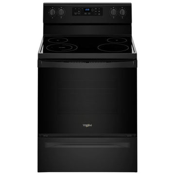 Whirlpool YWFE510S0HB 30" 5.3 Cu. Ft. Self-Clean Freestanding Smooth Top Electric Range - Black