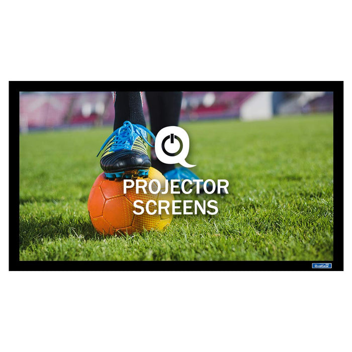 QualGear® QG-PS-FF6-169-150-G 16:9 Fixed Frame Projector Screen, 150-Inch High Contrast Gray 0.9 Gain