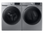Samsung 5.2 Cu. Ft. Front Load Washer With 7.5 Cu.Ft. Electric Dryer With Steam Sanitize+ In Platinum