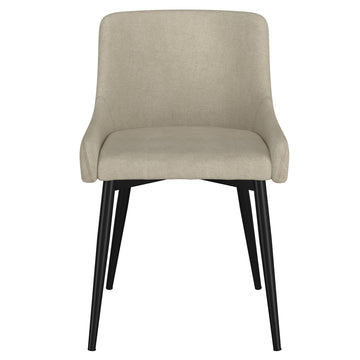 Inspire 202-086BG/BK Bianca Side Chair, set of 2 in Beige with Black Leg