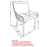 Inspire 202-086BG/BK Bianca Side Chair, set of 2 in Beige with Black Leg