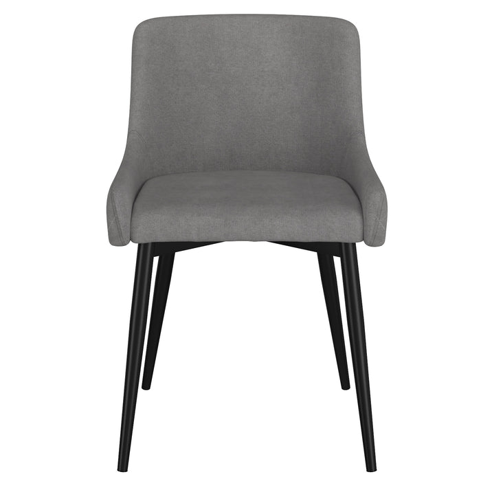 Inspire 202-086GY/BK Bianca Side Chair, set of 2 in Grey with Black Leg