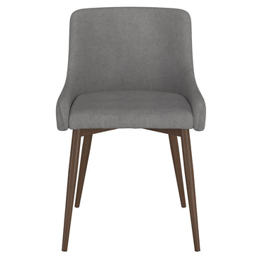 Inspire 202-086GY/WAL Bianca Side Chair, set of 2 in Grey with Walnut Leg