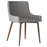Inspire 202-086GY/WAL Bianca Side Chair, set of 2 in Grey with Walnut Leg