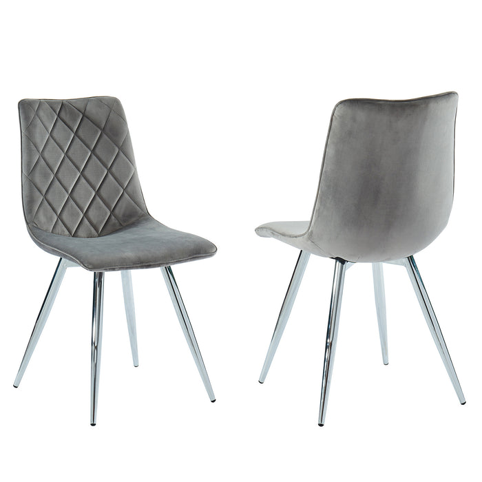 Inspire 202-110GY Marlo Side Chair, set of 2 in Grey