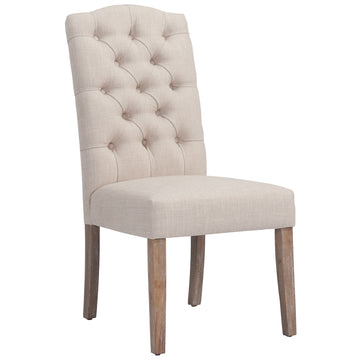 Inspire 202-157BG Lucian Side Chair, set of 2 in Beige