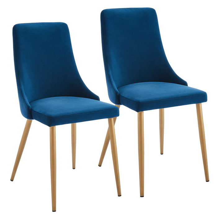 Inspire 202-353BLU Carmilla Side Chair, Set Of 2 In Blue