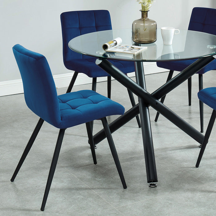 Inspire 202-476BLU Suzette Side Chair, Set Of 2 In Blue