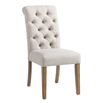 Inspire 202-968BG Melia Side Chair, Set Of 2 In Beige
