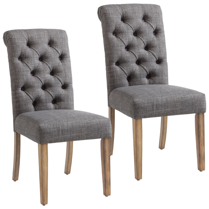 Inspire 202-968GY Melia Side Chair, Set Of 2 In Grey