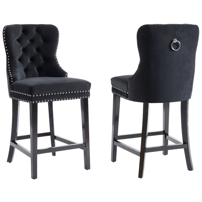 Inspire Rizzo 203-080BK 26-Inch Counter Stool Set Of 2 In Black