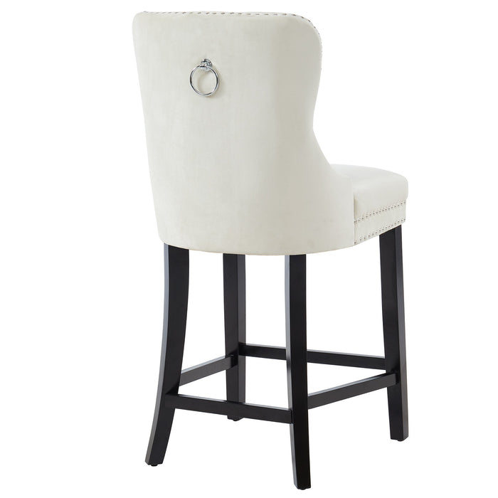 Inspire Rizzo 203-080IV 26-Inch Counter Stool, Set Of 2 In Ivory