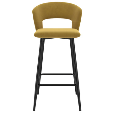 Inspire Camille 203-532MUS 26-Inch Counter Stool Set Of 2 In Mustard